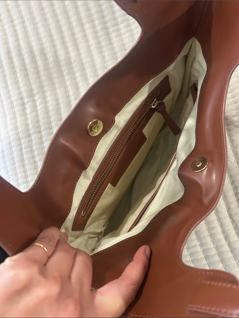 Free People Woven Bag in Olive Brown - Stylish Everyday Carry - Picture 6 of 9